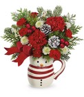 Send A Hug Frosty Stripes Bouquet from Fields Flowers in Ashland, KY